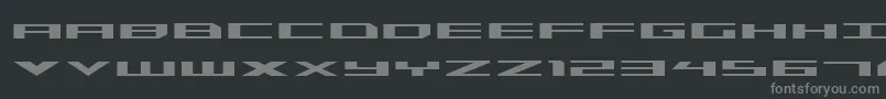 フォントTriremeExpanded – 黒い背景に灰色の文字