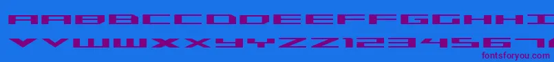 TriremeExpanded Font – Purple Fonts on Blue Background