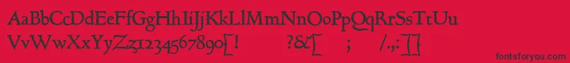 GoundyhundredB-Schriftart – Schwarze Schriften auf rotem Hintergrund
