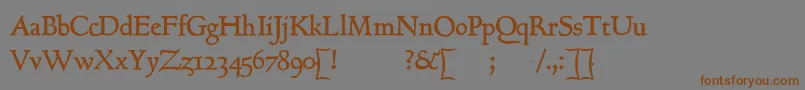 GoundyhundredB Font – Brown Fonts on Gray Background