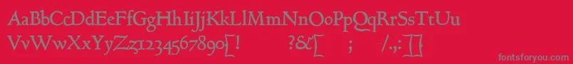 GoundyhundredB Font – Gray Fonts on Red Background