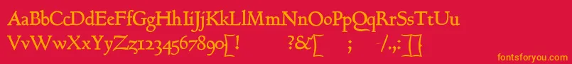 GoundyhundredB Font – Orange Fonts on Red Background
