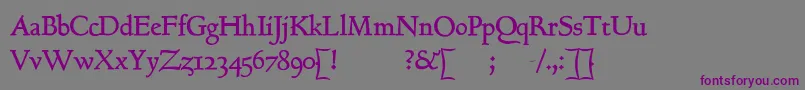 GoundyhundredB Font – Purple Fonts on Gray Background