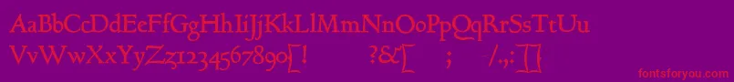 GoundyhundredB Font – Red Fonts on Purple Background