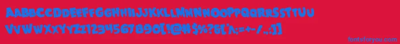Goblincreekrotate Font – Blue Fonts on Red Background