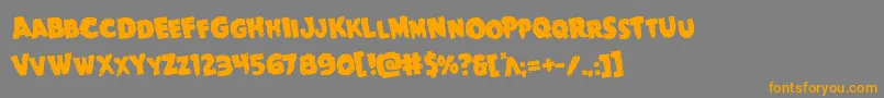 Goblincreekrotate Font – Orange Fonts on Gray Background