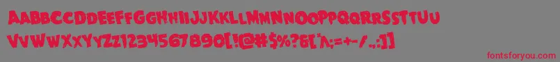 Goblincreekrotate Font – Red Fonts on Gray Background