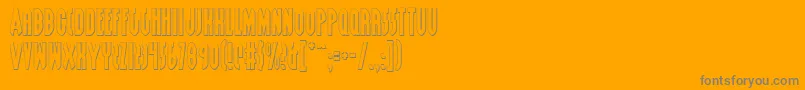 GrendelsMotherShadow-Schriftart – Graue Schriften auf orangefarbenem Hintergrund