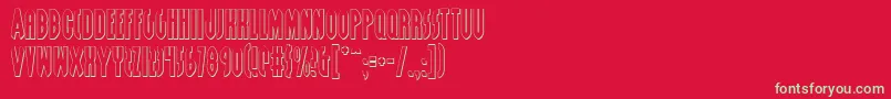 GrendelsMotherShadow Font – Green Fonts on Red Background