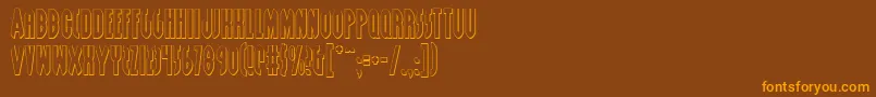 Czcionka GrendelsMotherShadow – pomarańczowe czcionki na brązowym tle