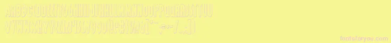 GrendelsMotherShadow Font – Pink Fonts on Yellow Background