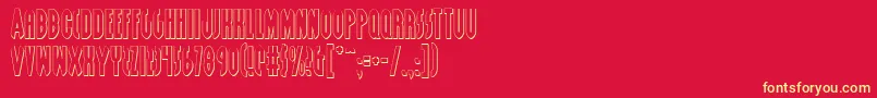 GrendelsMotherShadow Font – Yellow Fonts on Red Background