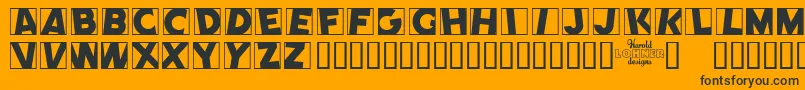 Comep Font – Black Fonts on Orange Background