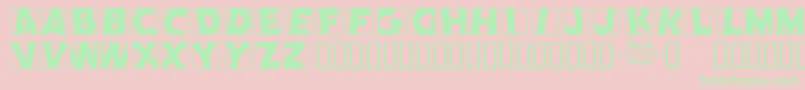 Comep Font – Green Fonts on Pink Background