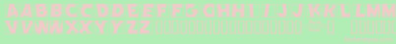 Comep Font – Pink Fonts on Green Background