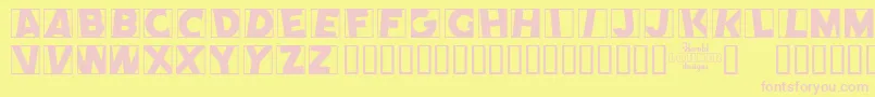 Comep Font – Pink Fonts on Yellow Background