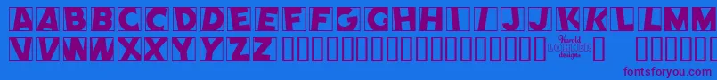 Comep Font – Purple Fonts on Blue Background