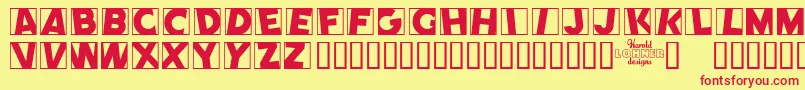 Comep Font – Red Fonts on Yellow Background