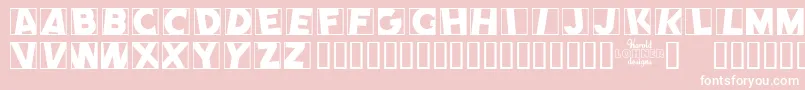 Comep Font – White Fonts on Pink Background