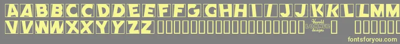 Comep Font – Yellow Fonts on Gray Background