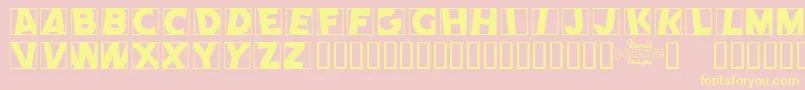 Comep Font – Yellow Fonts on Pink Background