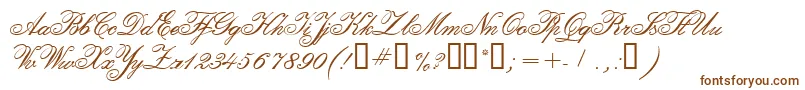 CalligraphiaTwo-fontti – ruskeat fontit valkoisella taustalla