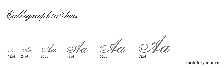 CalligraphiaTwo Font Sizes