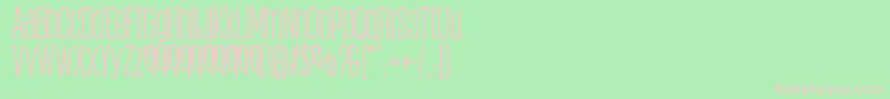 ObcecadaSerifBoldFfp-fontti – vaaleanpunaiset fontit vihreällä taustalla