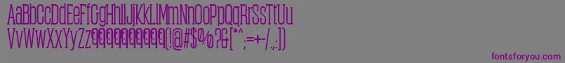 Шрифт ObcecadaSerifBoldFfp – фиолетовые шрифты на сером фоне