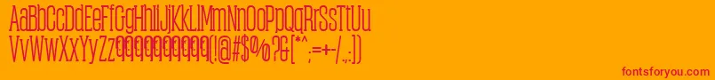 ObcecadaSerifBoldFfp Font – Red Fonts on Orange Background