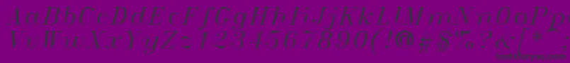 Italict Font – Black Fonts on Purple Background