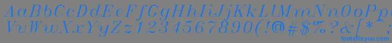Italict Font – Blue Fonts on Gray Background