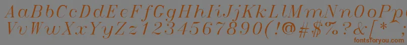 Italict Font – Brown Fonts on Gray Background