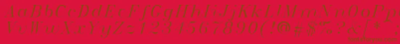Italict-Schriftart – Braune Schriften auf rotem Hintergrund