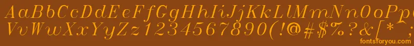 Italict Font – Orange Fonts on Brown Background