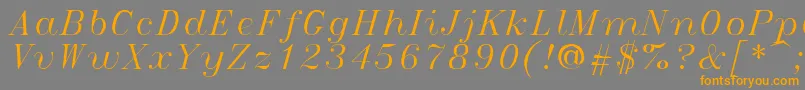 Italict Font – Orange Fonts on Gray Background