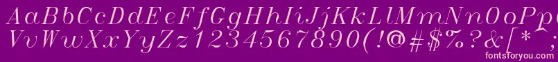 Шрифт Italict – розовые шрифты на фиолетовом фоне