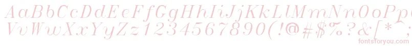 Italict Font – Pink Fonts on White Background