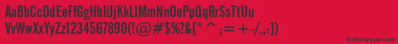 AlternateGothicNo.2Bt Font – Black Fonts on Red Background