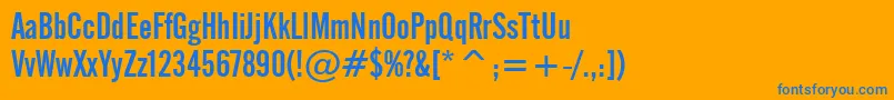 AlternateGothicNo.2Bt Font – Blue Fonts on Orange Background