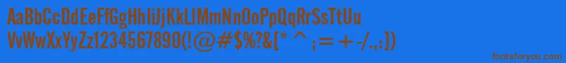 AlternateGothicNo.2Bt Font – Brown Fonts on Blue Background