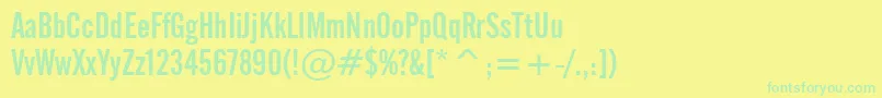 En savoir plus sur la police AlternateGothicNo.2Bt Police AlternateGothicNo.2Bt – polices vertes sur fond jaune