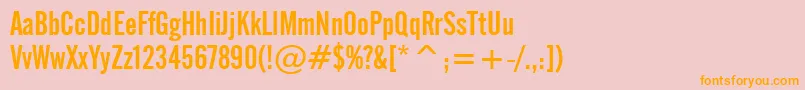 AlternateGothicNo.2Bt Font – Orange Fonts on Pink Background