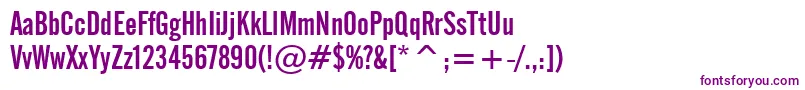 AlternateGothicNo.2Bt Font – Purple Fonts on White Background