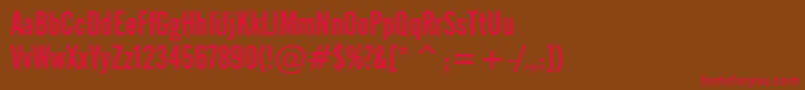 AlternateGothicNo.2Bt Font – Red Fonts on Brown Background