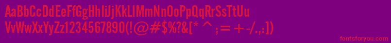 AlternateGothicNo.2Bt Font – Red Fonts on Purple Background