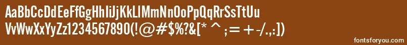Police AlternateGothicNo.2Bt – polices blanches sur fond brun
