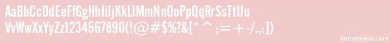 AlternateGothicNo.2Bt Font – White Fonts on Pink Background