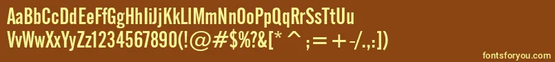 fuente AlternateGothicNo.2Bt – Fuentes Amarillas Sobre Fondo Marrón