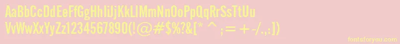 AlternateGothicNo.2Bt Font – Yellow Fonts on Pink Background